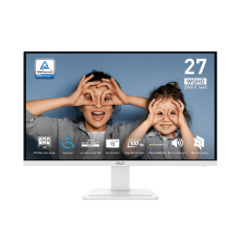 Монитор MSI PRO MP273QW E2 27" 16:9 WQHD(2560x1440)IPS Flat,1ms(MPRT),1300:1,100M:1,400nit,178/178,2xHDMI ,1xDP,Tilt,VESA,100Hz,1y w-ty, White (9S6-3PB69H-054)