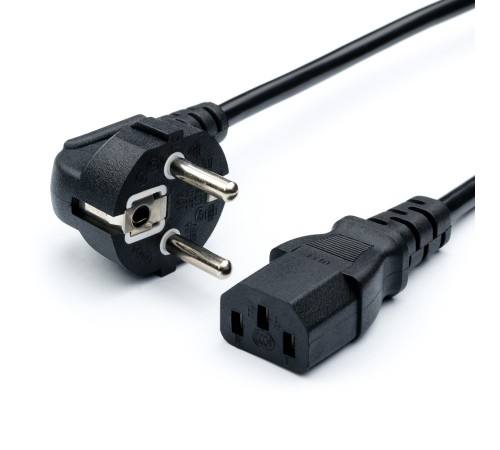 Кабель питания GoPower евровилка CEE 7/7-C13 1.2м ПВХ 0.75мм черный (1/10/200) GoPower CEE 7 / 7-C13 1.2 м (00-00024055)