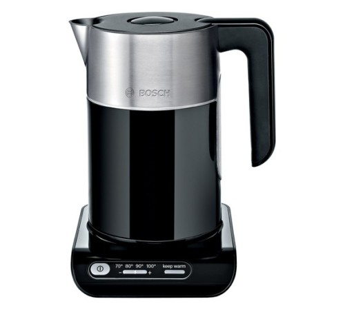 Чайник электрический Bosch TWK8613P 1.5л. 2400Вт черный/серебристый (корпус: нержавеющая сталь)