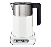 Чайник электрический Bosch TWK8611P 1.5л. 2400Вт белый/серебристый (корпус: нержавеющая сталь)