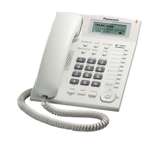 Телефон проводной Panasonic KX-TS2388RUW белый Телефон проводной Panasonic KX-TS2388RUW белый