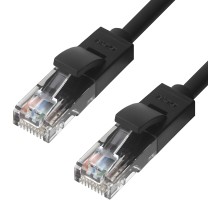 Greenconnect Патч-корд прямой 20.0m, UTP кат.5e, черный, позолоченные контакты, 24 AWG, литой, GCR-LNC06-20.0m, ethernet high speed 1 Гбит/с, RJ45, T568B Greenconnect RJ45(m) - RJ45(m) Cat. 5e U/UTP PVC 20м чёрный (GCR-LNC06-20.0m)