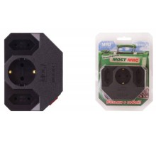 Сетевой фильтр Most MRG (3 розетки) черный (коробка)