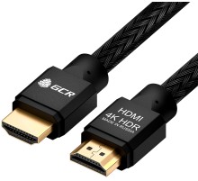 Greenconnect Кабель 1.0m HDMI версия 2.0, HDR 4:2:2, Ultra HD, 4K 60 fps 60Hz/5K*30Hz, 3D, AUDIO, 18.0 Гбит/с, 28/28 AWG, OD7.8mm, тройной экран, черный нейлон, AL корпус черный, GCR-51307 Greenconnect HDMI (m) - HDMI (m) 1м (GCR-51307)