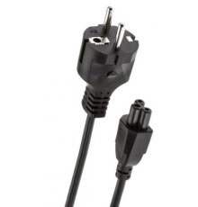 Telecom TP022-1.8-BK Кабель питания для ноутбуков, 3-pin, с заземлением, 220V (Европейский стандарт)1,8m