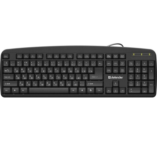 Defender Проводная клавиатура Office HB-910 RU,черный,полноразмерная Defender Office HB-910 RU (45910)