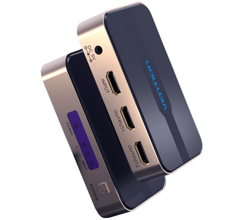 Разветвитель - сплиттер Vention HDMI 19F/2x19F на 2 монитора Разветвитель Vention HDMI 19F/HDMI 19F x 2 (ACBG0)