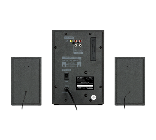 SVEN MS-1821, черный,  акустическая система 2.1, (44 Вт, Bluetooth, пульт, дисплей, FM, USB, SD) Sven SV-020774