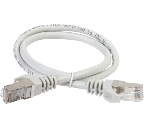 Коммутационный шнур (патч-корд), кат.5Е FTP, 0,5м, серый ITK RJ45(m) - RJ45(m) Cat. 5e F/UTP PVC 0.5м серый (PC01-C5EF-05M)