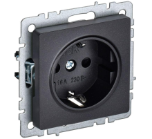 IEK BR-R14-16-K02 BRITE Роз. с з/к/ш 16А РС14-1-0-БрЧ черн.