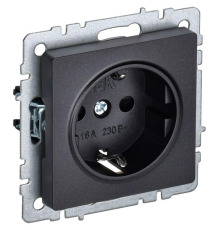 IEK BR-R14-16-K02 BRITE Роз. с з/к/ш 16А РС14-1-0-БрЧ черн.