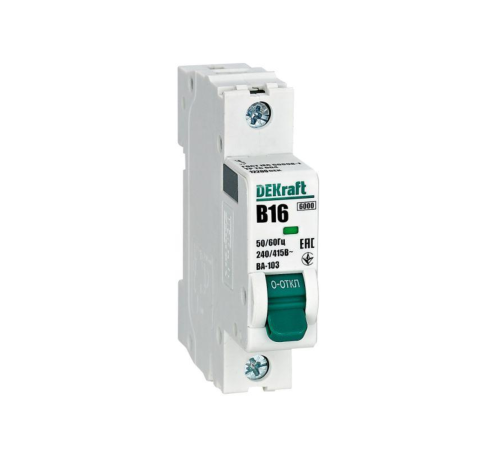 Выключатель автоматический модульный 1п B 16А 6кА ВА-103 DEKraft 12209DEK