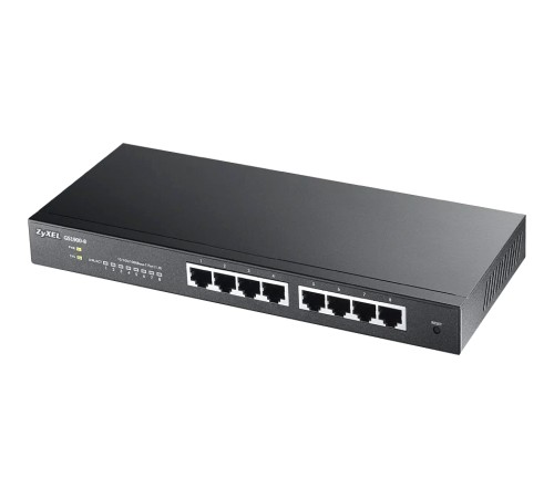 Smart L2 коммутатор Zyxel GS1900-8, 8xGE, настольный, бесшумный (GS1900-8-EU0102F)