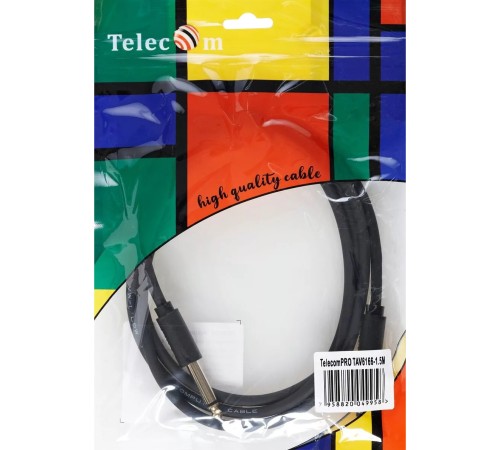 Кабель-соединит 6.35ST(M)/6.35 ST(M), 1.5м, Telecom PRO <TAV6166-1.5M> VCOM Кабель-переходник Telecom jack 6.35 mm M/jack 6.35 mm M (TAV6166-1.5M)