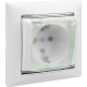 Valena Розетка 2К+З нем. ст. с крышкой с защ. шт. IP44, белый Legrand 774220