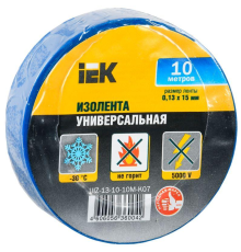 Iek UIZ-13-10-10M-K07 Изолента 0,13х15 мм синяя 10 метров ИЭК