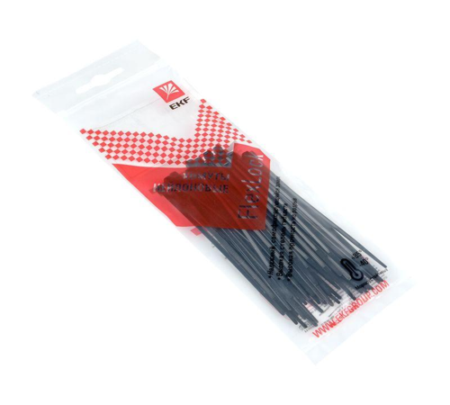 EKF plc-fl-ctsb-2.5x100-r Хомут P6.6 стандартный (ч), 2.5x100 (50шт) FlexLock PROxima