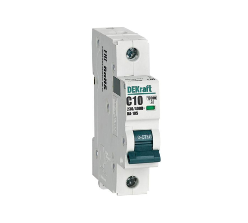 Выключатель автоматический модульный 1п C 10А 10кА ВА-105 DEKraft 13152DEK