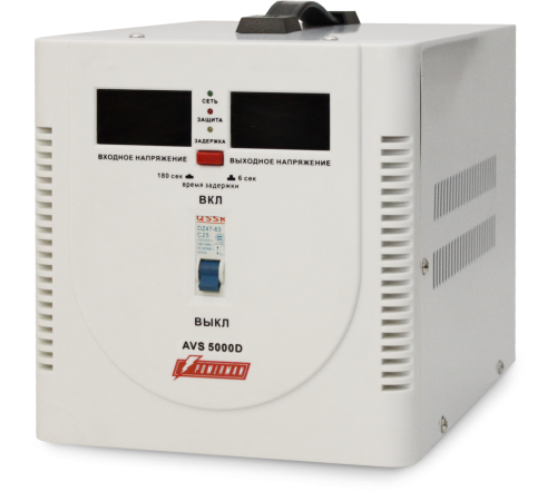 Стабилизатор POWERMAN AVS 5000D, ступенчатый регулятор, цифровые индикаторы уровней напряжения, 5000ВА, 140-260В, максимальный входной ток 24А, клеммная колодка, IP-20, напольный, 280мм х 200мм х 225мм, 8.6 кг. POWERMAN AVS 5000D Стабилизатор POWERMAN AVS 5000D, ступенчатый регулятор, цифровые индикаторы уровней напряжения, 5000ВА, 140-260В, максимальный входной ток 24А, клеммная колодка, IP-20, напольный, 280мм х 200мм х 225мм, 8.6 кг. POWERMAN AVS 5000D