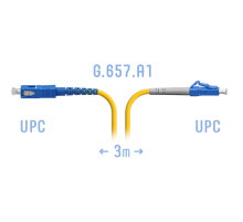 Патчкорд оптический LC/UPC-SC/UPC SM G.657.A1 3 метра