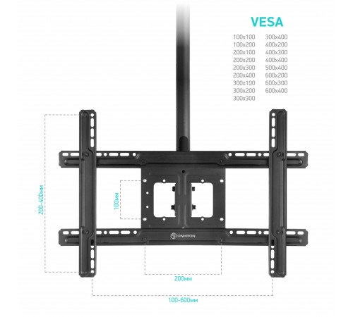 Кронштейн ONKRON ONKRON N2L (ONKRON N2L BLACK)