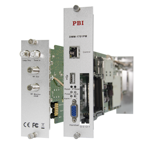 Модуль профессионального DVB-S/S2 приёмника и двойного аналогового модулятора PBI DMM-1701PM-04S2