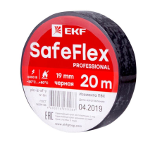 EKF plc-iz-sf-b Изолента ПВХ черная 19мм 20м серии SafeFlex
