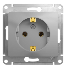 Systeme electric GSL000343 GLOSSA РОЗЕТКА с заземлением, 16А, механизм, АЛЮМИНИЙ