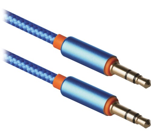 Кабель AUDIO 3.5MM 1.2M BLUE JACK M- JACK M 87512 DEFENDER Кабель AUDIO 3.5MM 1.2M BLUE JACK M- JACK M 87512 DEFENDER