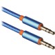 Кабель AUDIO 3.5MM 1.2M BLUE JACK M- JACK M 87512 DEFENDER