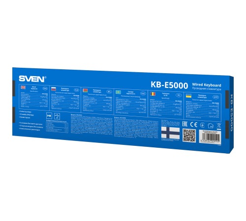 Клавиатура SVEN KB-E5000 серый металлик (109 кл.+12Fn) Sven SV-020545