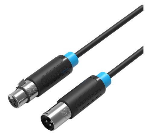 Кабель Vention аудио XLR M/XLR F - 2м Кабель Vention XLR(m)/XLR(f) - 2 м (BBFBH) Кабель Vention аудио XLR M/XLR F - 2м Кабель Vention XLR(m)/XLR(f) - 2 м (BBFBH)