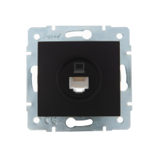 Розетка компьютерная 1-м СП Karina RJ45 механизм черн. бархат LEZARD 707-4288-139