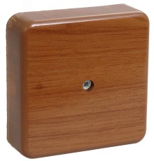 Iek UKO10-075-075-020-K24 Коробка КМ41212-05 распаячная для о/п 75х75х20 мм дуб (6 клемм 6мм2)