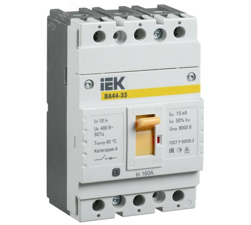 Iek SVA4410-3-0160 Авт. выкл. ВА44 33 3Р 160A 15кА Iek SVA4410-3-0160 Авт. выкл. ВА44 33 3Р 160A 15кА