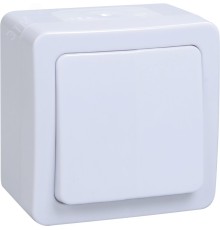 Iek EVMP12-K01-10-54-EC ВСп20-1-0-ГПБ выкл 1кл  проход. о/у  IP54 (цвет клавиш: белый) ГЕРМЕС PLUS