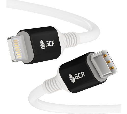 GCR Кабель PREMIUM 0.5m TypeC/Lightning MFI POWER DELIVERY 18 W, быстрая зарядка, белый силикон, AL case черный, белый ПВХ, GCR-53464 Кабель Greenconnect 0.5 м (GCR-53464) GCR Кабель PREMIUM 0.5m TypeC/Lightning MFI POWER DELIVERY 18 W, быстрая зарядка, белый силикон, AL case черный, белый ПВХ, GCR-53464 Кабель Greenconnect 0.5 м (GCR-53464)