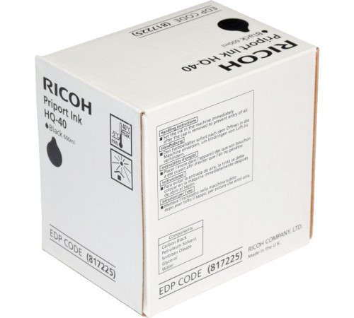 Чернила для дупликатора тип HQ40 черные (5 картриджей*600мл) Ricoh 817225