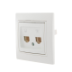 Розетка компьютерная + телефонная 2-м СП Mira RJ45 + RJ11 бел./бел. LEZARD 701-0202-143