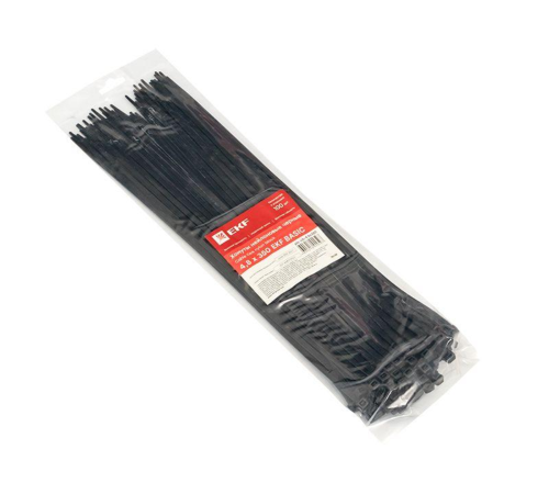 EKF plc-cb-4.8x350 Хомут нейлоновый черный (4,8х350) (100шт.) EKF Basic