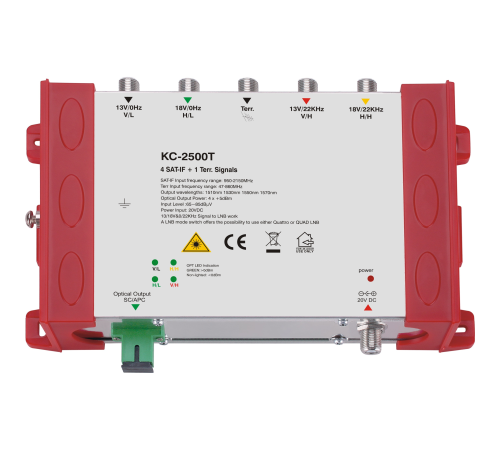 Передатчик оптический KC2500T 4хSAT+TV