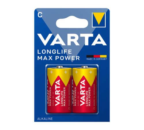 Батарейка Varta LONGLIFE MAX POWER (MAX TECH) LR14 C BL2 Alkaline 1.5V (4714) (2/20/200) VARTA 4714101402