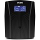 ИБП SVEN Pro 1500 (LCD, USB), линейно-интерактивный, автоматический стабилизатор напряжения, 1500Вт, 900Ва, 3 евророзетки, USB, RJ-45, черный, габариты 140?350?175мм, 10кг. (SV-013875)