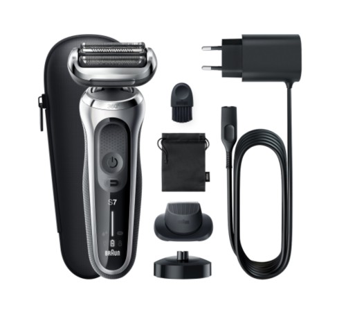 Бритва сетчатая Braun Series 7 71-S4200cs реж.эл.:3 питан.:аккум. черный/серебристый Бритва сетчатая Braun Series 7 71-S4200cs реж.эл.:3 питан.:аккум. черный/серебристый