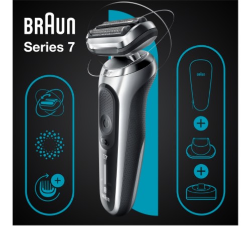 Бритва сетчатая Braun Series 7 71-S4200cs реж.эл.:3 питан.:аккум. черный/серебристый Бритва сетчатая Braun Series 7 71-S4200cs реж.эл.:3 питан.:аккум. черный/серебристый