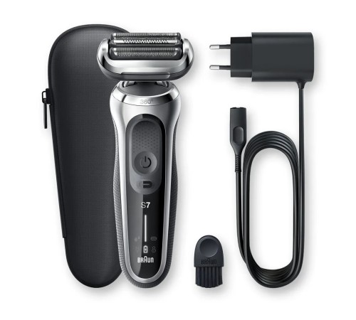 Бритва сетчатая Braun Series 7 71-S1000s реж.эл.:3 питан.:аккум. черный/серебристый