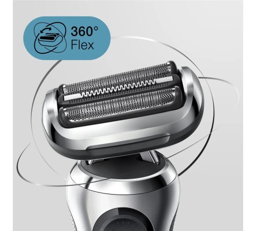 Бритва сетчатая Braun Series 7 71-S1000s реж.эл.:3 питан.:аккум. черный/серебристый