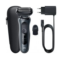 Бритва сетчатая Braun Series 6 61-N1000s реж.эл.:3 питан.:аккум. серый/черный