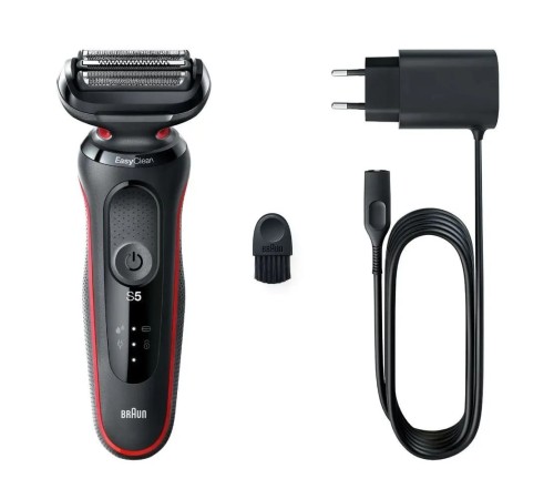 Бритва сетчатая Braun Series 5 51-R1000s реж.эл.:3 питан.:аккум. красный/черный Бритва сетчатая Braun Series 5 51-R1000s реж.эл.:3 питан.:аккум. красный/черный