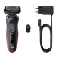Бритва сетчатая Braun Series 5 51-R1000s реж.эл.:3 питан.:аккум. красный/черный